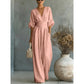 👗 57% de réduction 🌍 Combinaison ample à taille haute et encolure en V pour femme — Tissu fluide et léger, coupe ajustée et confortable ✨
