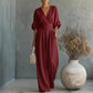 👗 57% de réduction 🌍 Combinaison ample à taille haute et encolure en V pour femme — Tissu fluide et léger, coupe ajustée et confortable ✨