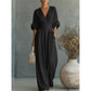 👗 57% de réduction 🌍 Combinaison ample à taille haute et encolure en V pour femme — Tissu fluide et léger, coupe ajustée et confortable ✨