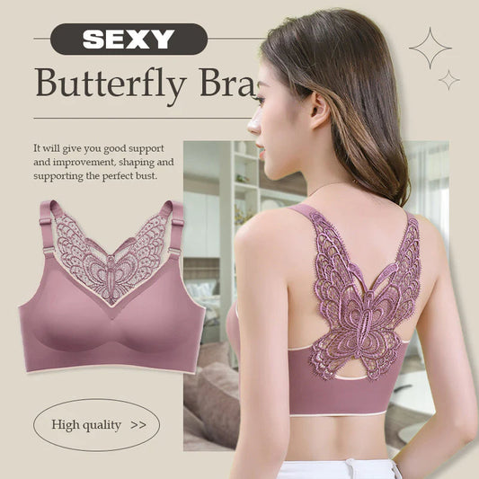 🦋🌸💞 OFFRE LIMITÉE -50% + ACHETEZ 1, RECEVEZ 1 GRATUIT ! Soutien-Gorge Papillon Sans Armatures – Ultra-Doux, Maintien Léger, Confort Toute la Journée 🏡✨