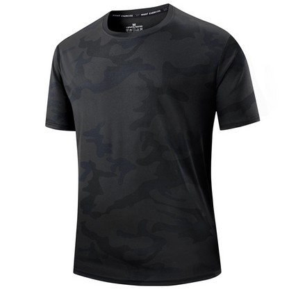 💪 PROMO LIMITÉE 51% DE RÉDUCTION ! 💥 T-shirt Sport Camouflage Séchage Rapide Homme – Respirant, Léger, Coupe Active ✨