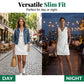 👗52% DE RÉDUCTION💥Robe slim fit col bénitier – Sans manches & poches latérales – Polyvalente, parfaite pour le bureau ou les soirées – élégante et confortable ✨🌸