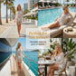 👗 60% DE RÉDUCTION ! ✨ Paréo de plage bohème au crochet avec des pompons – Crochet ajouré raffiné, silhouette fluide et franges ludiques 🌊