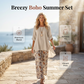 👚 52 % DE RÉDUCTION EN CE MOMENT ! 🌿 Ensemble femme composé d'un haut à manches courtes et d'un pantalon en coton et lin – Respirant et léger – Idéal pour l'été, le bureau ou les journées décontractées – Coupe ample avec une texture naturelle 🌸✨