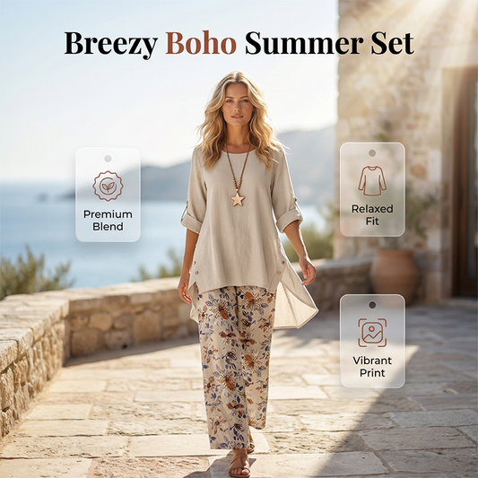 👚 52 % DE RÉDUCTION EN CE MOMENT ! 🌿 Ensemble femme composé d'un haut à manches courtes et d'un pantalon en coton et lin – Respirant et léger – Idéal pour l'été, le bureau ou les journées décontractées – Coupe ample avec une texture naturelle 🌸✨