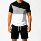👕 PROMO LIMITÉE 58% DE RÉDUCTION ! ✨ Ensemble T-Shirt & Short Color-Block Homme – Poches Latérales, Respirant, Polyvalent 🔥