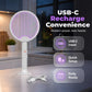📢🦟 PROMO FLASH 56% ! Tapette à Mouches Électrique Rechargeable 2-en-1 – Mode Manuel + Piège UV, Grille 4 Couches, LED Intégrée, Batterie 1200mAh, Type-C ✨