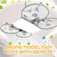 🌀 60% DE RÉDUCTION 🚁 Ventilateur de plafond design drone – 3 vitesses, E27 & télécommande – Look futuriste, léger & silencieux – parfait pour salon, chambre ou bureau 💡✨