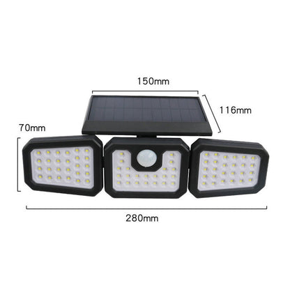 💡 PROMO LIMITÉE -52% ! ☀️ Applique Murale Solaire à 3 Têtes avec Capteur – 2400mAh, LED Haute Luminosité, Angle Réglable, Étanche, Idéale Jardin & Garage 🏠