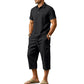 👔 PROMO EXCEPTIONNELLE 54% DE RÉDUCTION ! ☀️ Ensemble Lin Homme Été – Chemise Ample & Short Cargo – Respirant & Élégant – Parfait pour les Journées Chaudes et les Sorties Décontractées 🌊✨🩳