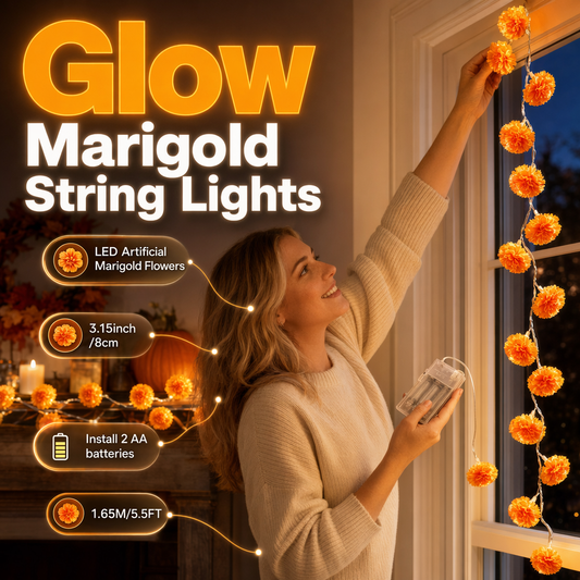 🌼✨🏡 OFFRE LIMITÉE 50% DE RÉDUCTION! Guirlande Lumineuse LED Fleur de Souci Artificielle – Lueur Chaude, Pétales Réalistes, Parfaite pour les Soirées Douillettes, Chambres ou Terrasses – Ajoute une Touche de Nature 🌙🌸