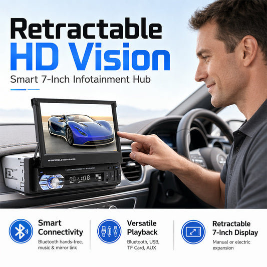 📻🚗 Autoradio 7 pouces à écran tactile – Bluetooth mains libres, USB/SD/AUX et caméra de recul incluse, modernisez votre conduite 🎯🔧