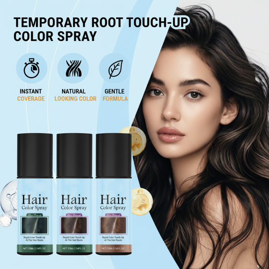 💇‍♀️ Spray Colorant Temporaire – Formule Végétale – Couvre-Racines & Lavable for Cheveux