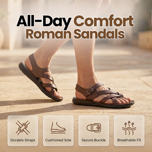 👡 60% DE RÉDUCTION ☀️ Sandales style romain – Semelle souple, look décontracté – Idéales pour l’été, la plage ou les promenades – confortables et intemporelles 🌊🦶✨