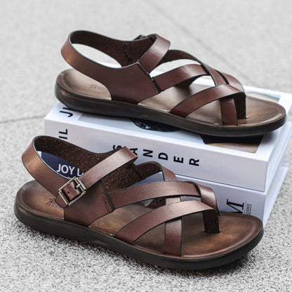 👡 60% DE RÉDUCTION ☀️ Sandales style romain – Semelle souple, look décontracté – Idéales pour l’été, la plage ou les promenades – confortables et intemporelles 🌊🦶✨