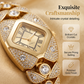 📢📢54% DE RÉDUCTION !! ⏰ Montre à quartz pour femme – Alliage – Cadran en losange et strass pour femme