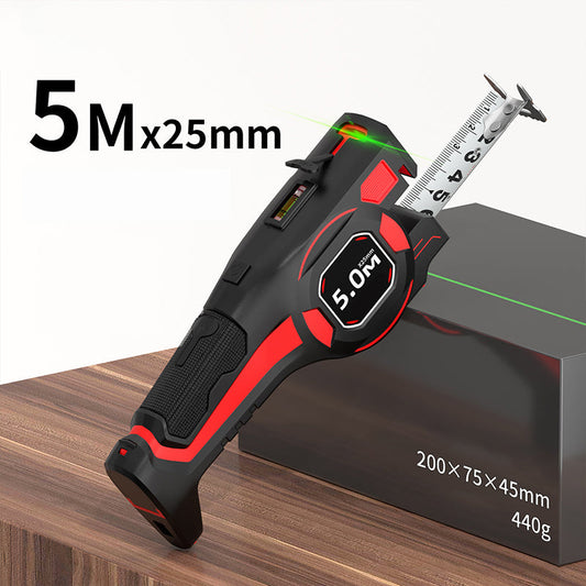 📏 60% DE RÉDUCTION! 🔦 Mètre ruban 2-en-1 avec guide laser – Mesure précise, guide laser intégré & verrouillage facile – Idéal pour bricolage, construction & rénovation 🛠️
