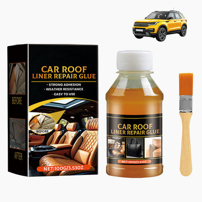 🔥Promotion exceptionnelle : 58 % de réduction🔥 Colle de réparation pour garniture de toit de voiture, résistante à la chaleur, à séchage rapide, avec pinceau 🚗
