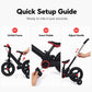 📢📢52% DE RÉDUCTION !! ⏰🚲 Tricycle Évolutif 4-en-1 pour Enfants – Acier Carbone – Vélo Équilibre + Poussette & Poignée Parentale for 6+ Ans