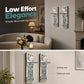 🕯️🛒 -57% ! 🏠Appliques Murales Bougeoirs en Verre Cristal Concassé – Lot de 2 – Finition Miroir & Lueur Ambiante pour Déco Élégante.