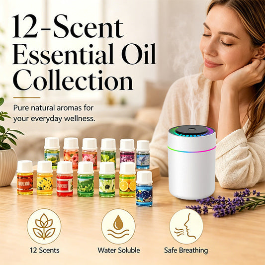 🔥50 % de réduction pour une durée limitée ! 🎁🌺 Son parfum frais vous remonte le moral ! 🌷 Lot de 12 huiles essentielles hydrosolubles