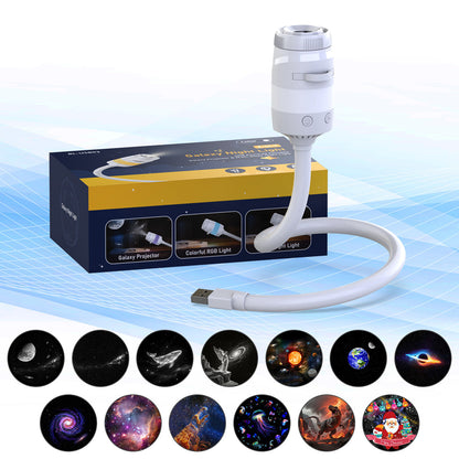 🌌 -58 % MAINTENANT ! 💫 Lampe Projecteur Ciel Étoilé USB – 13 Films Interchangeables & Col Flexible – Parfait pour la Chambre ✨
