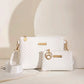 💼👛 -52% ! 🌸 Ensemble de Sacs à Bandoulière pour Femmes – Cuir PU – Motif Gaufré Vagues & Bandoulière Large – Set Sac Principal + Pochette pour Bureau et Quotidien