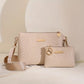 💼👛 -52% ! 🌸 Ensemble de Sacs à Bandoulière pour Femmes – Cuir PU – Motif Gaufré Vagues & Bandoulière Large – Set Sac Principal + Pochette pour Bureau et Quotidien