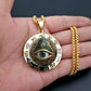 👁️ 52% DE RÉDUCTION! ✨ Collier Pendentif Œil Omniscient Vintage – Alliage de zinc, design mystérieux & rétro – Parfait pour le quotidien et les soirées 🖤