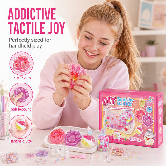 🐱 -60% MAINTENANT ! 🧊 Kit DIY Squishy Glace Frite – Design griffe de chat, fun squishy & créatif – Parfait pour le jeu sensoriel & l'anti-stress pour enfants ✨