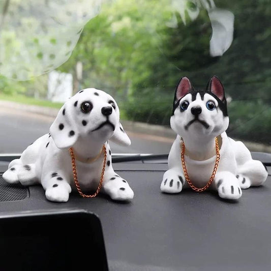 🐶 52% DE RÉDUCTION! 🚗 Figurine Chien Hochet pour Tableau de Bord – Mouvement automatique, peluche premium & 7 races – Cadeau parfait pour les amoureux des chiens 🎁
