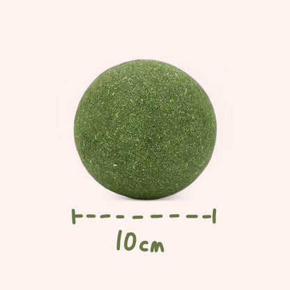 🐱🌿 BOULE GÉANTE D'HERBE À CHAT NATURELLE 10 cm – 52 % DE RÉDUCTION ! Jouet à mâcher pour chats, interactif à la menthe, soulage le stress et nettoie les dents ! 🧶✨