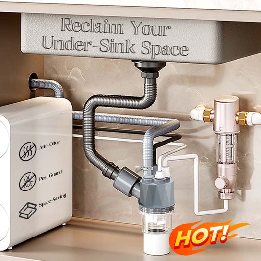 ✨54 % DE RÉDUCTION✨ Adaptateur de tuyau d'évacuation à 5 voies pour évier avec siphon anti-odeurs