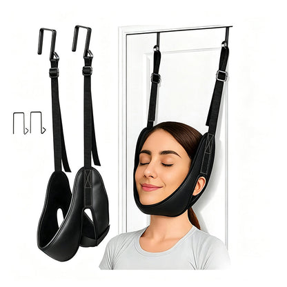 🧘 PROMO 55% DE RÉDUCTION ! ✨ Dispositif de traction cervicale sur porte – Installation Rapide, Brides Réglables, Coussinet Doux ✨