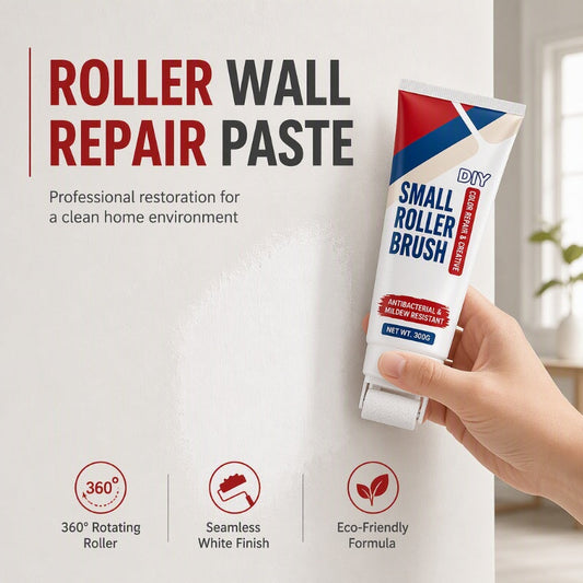 🔥PROMO 56% ! Pâte de réparation murale imperméable 🧱 Avec rouleau intégré, réparation facile sans outils supplémentaires ✨🖌️