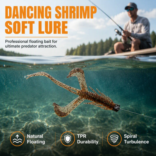 🦐 -56% AUJOURD'HUI SEULEMENT 🎣 Leurres Crevettes Flottants — Réalistes & Attirants