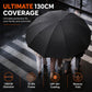 🔥 VENTE ÉCLAIR 🔥 Grand parasol pliable et résistant au vent – diamètre de 130 cm pour 4 personnes – armature en acier renforcée avec 12 baleines – UPF 50+ – 7 couleurs ! ☔✨