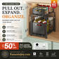 📢📢56 % DE RÉDUCTION !! ⏰Organisateur de placard à double étagère coulissante – 5 réglages en hauteur, 2 niveaux coulissants, acier au carbone et grande capacité – Aucun montage nécessaire ✨