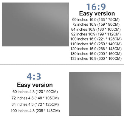 Projecteur portable Écran de pliage anti-lumière 4K