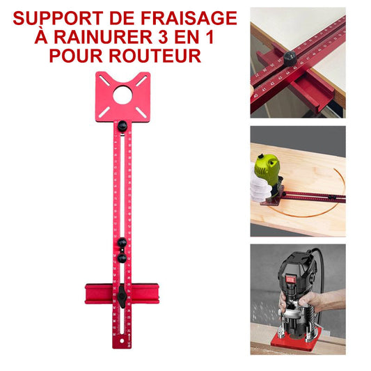 Support de Fraisage à Rainurer 3 en 1 pour Routeur