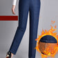 🍁Jeans à poches latérales et taille élastiquée pour femmes👖