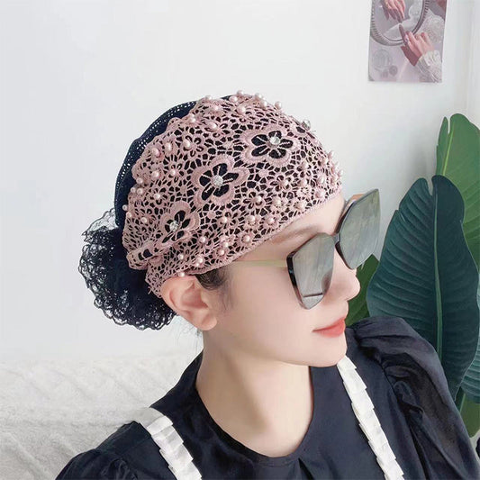 Ladies Floral Lace Headscarf (foulard en dentelle à fleurs)